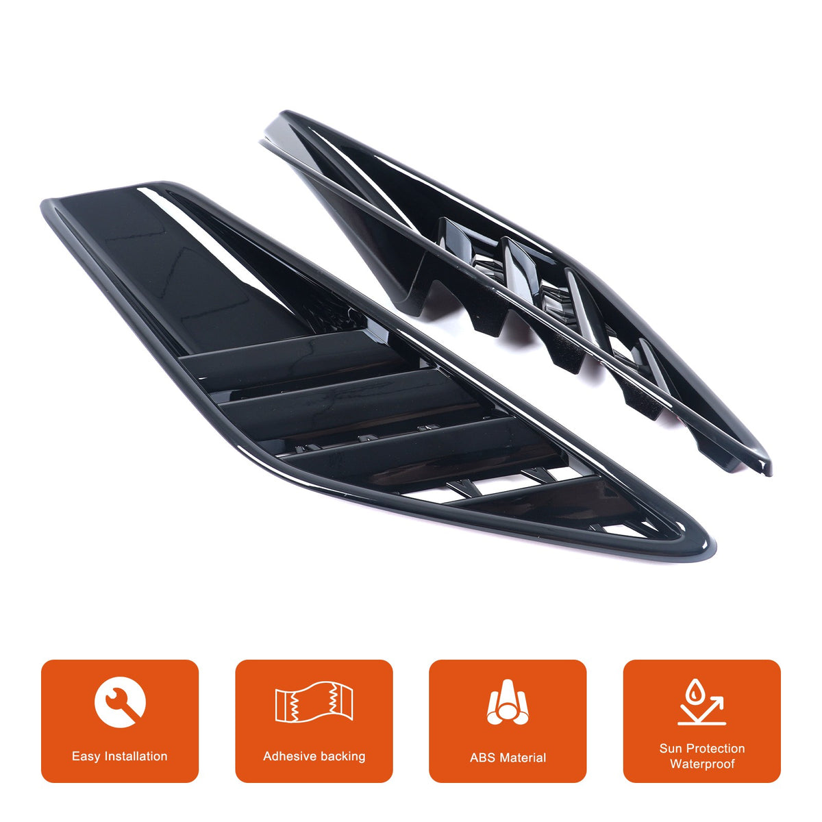 Piano Black ABS Rear Fender Air Intake Frame Trim For Corvette C7 2014-2019 US 13