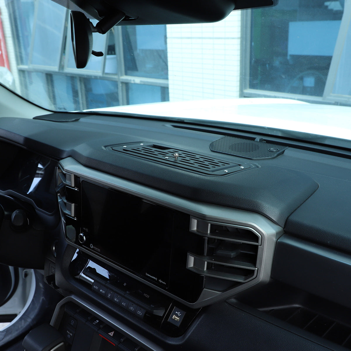 Black Alloy Dashboard Storage Box Interior Trim Cover For Toyota Tundra 22-26 6