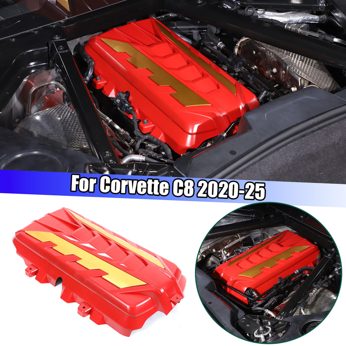 Replace Engine Hood Panel Trim Cover Cap For Corvette C8 Coupe 2020-26 - Variants 16-20 30