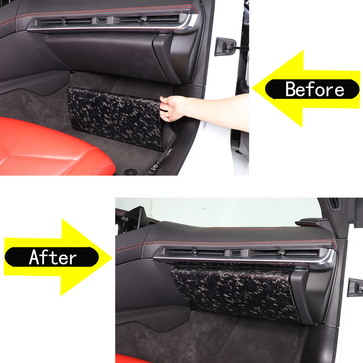 Forged Real Carbon Fiber Full Interior Set Cover Trim Kit For Corvette C8 20-25 - Variants 1-5 47