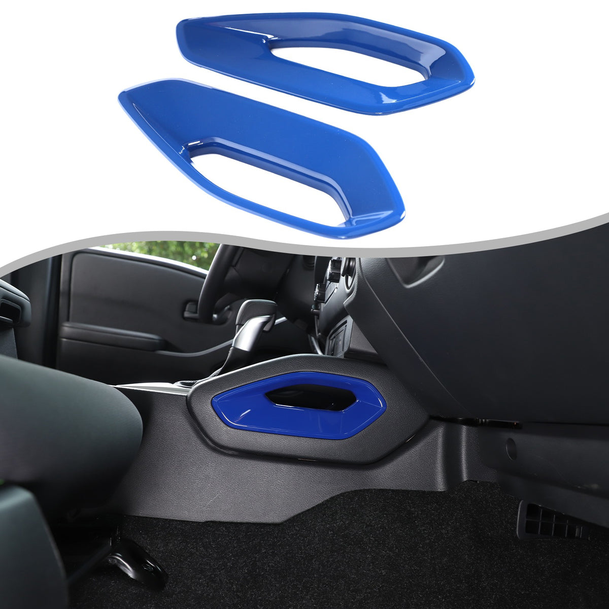 ABS Blue Center Console Side Armrest Frame Trim For Nissan Frontier 2022+ US 13