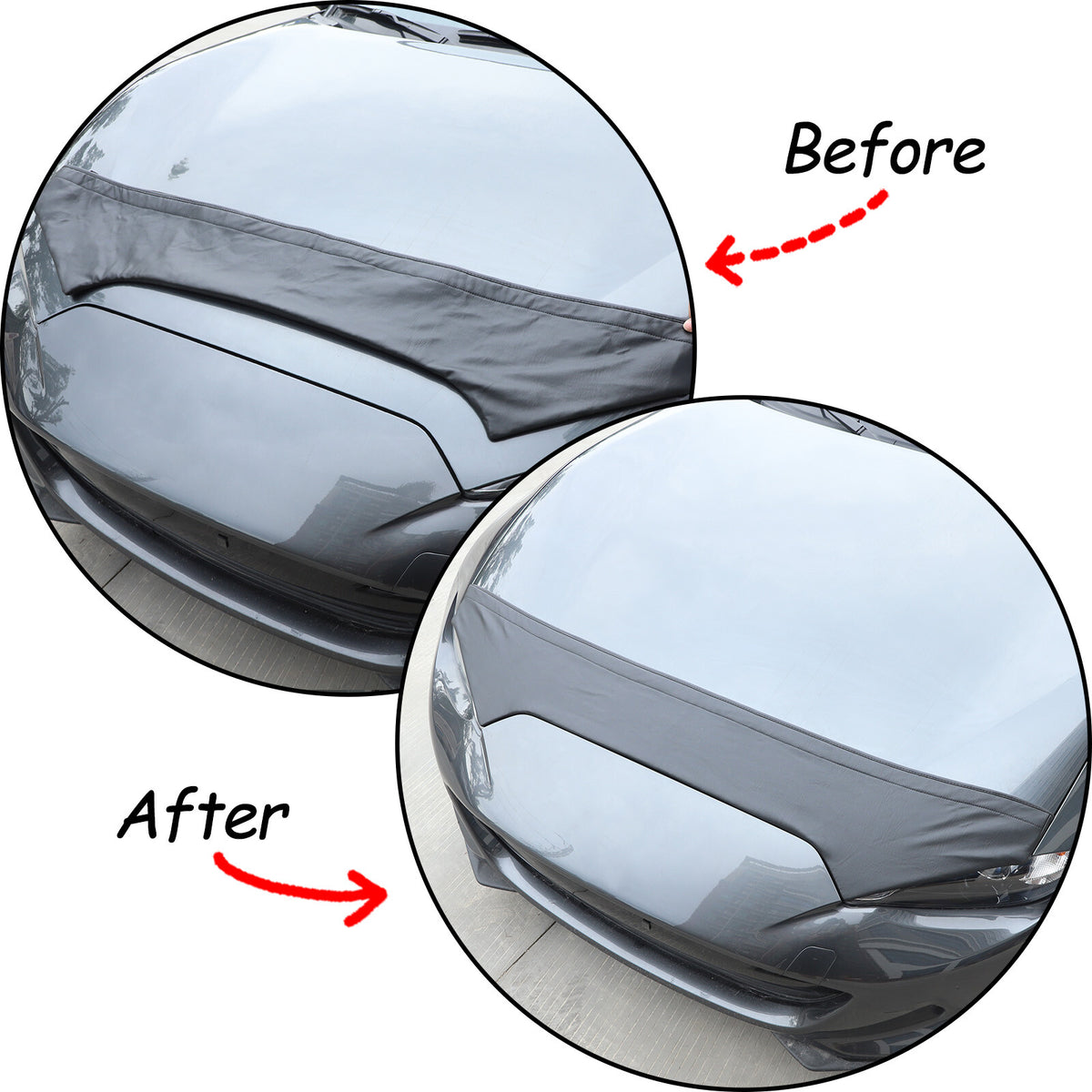 Black Car Bonnet Hood Bra Protector Mask Cover For Mazda MX-5 2016-2023 12