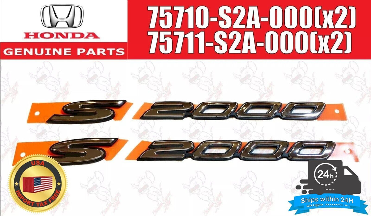 HONDA S2000 AP1 AP2 OEM Fender Side "S2000" Chrome Emblem Badge RH & LH Set 1