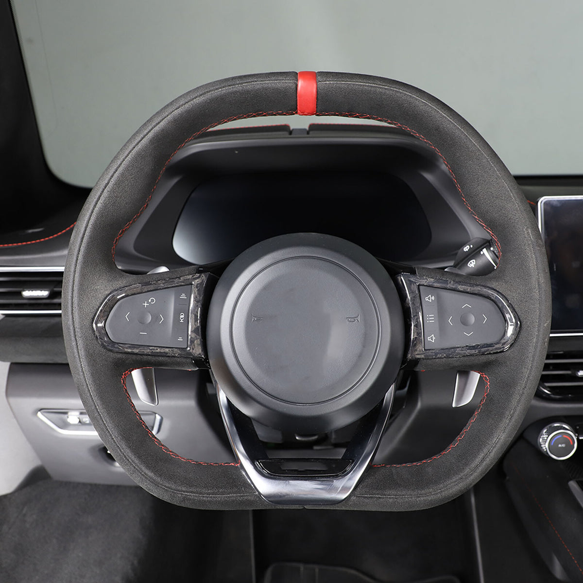 Forged Real Carbon fiber Steering Wheel Button Cover Trim For Lotus EMIRA 21-25 11