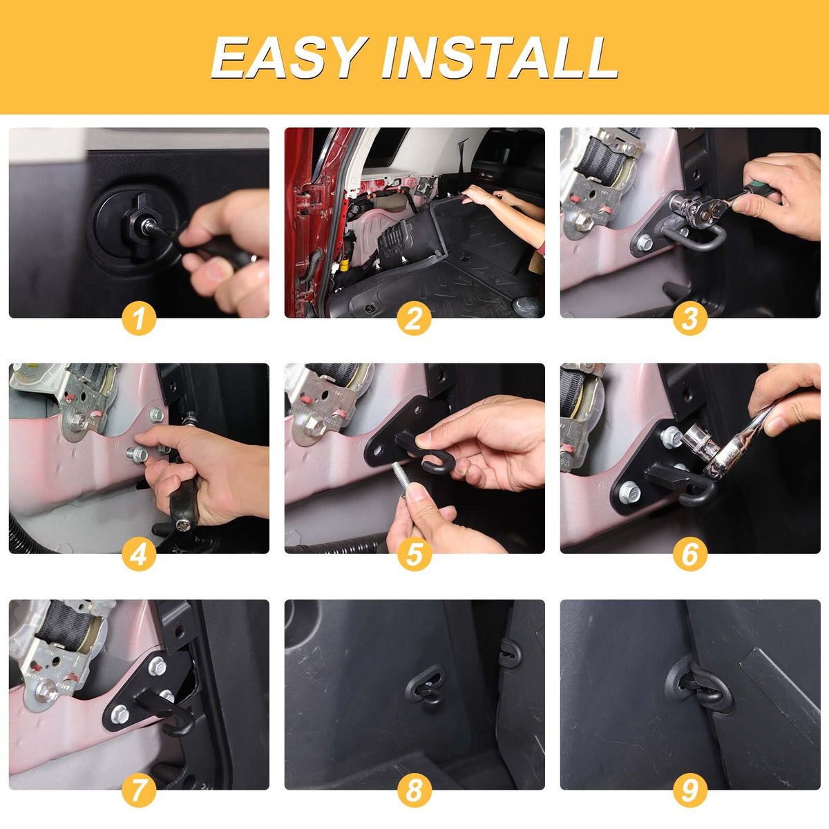 Aluminum Rear Seat Backrest Adjustment Bracket For Toyota FJ Cruiser 07-21 US 14