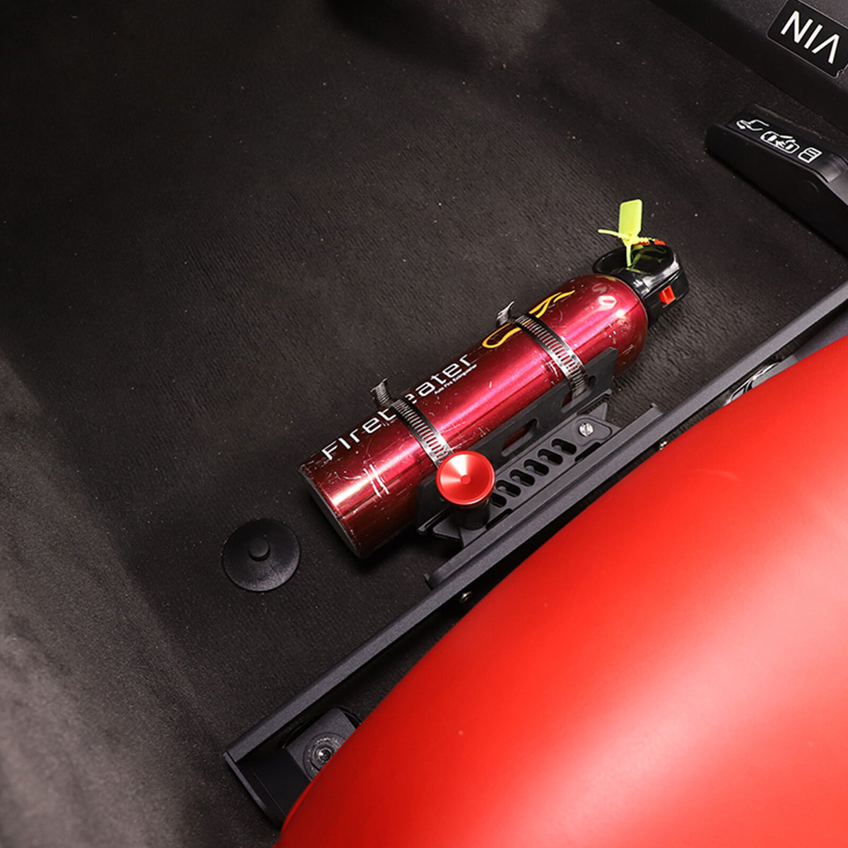 Copilot Seat Bottom Fire Extinguisher Storage Bracket For Corvette C8 2020-26 US 8