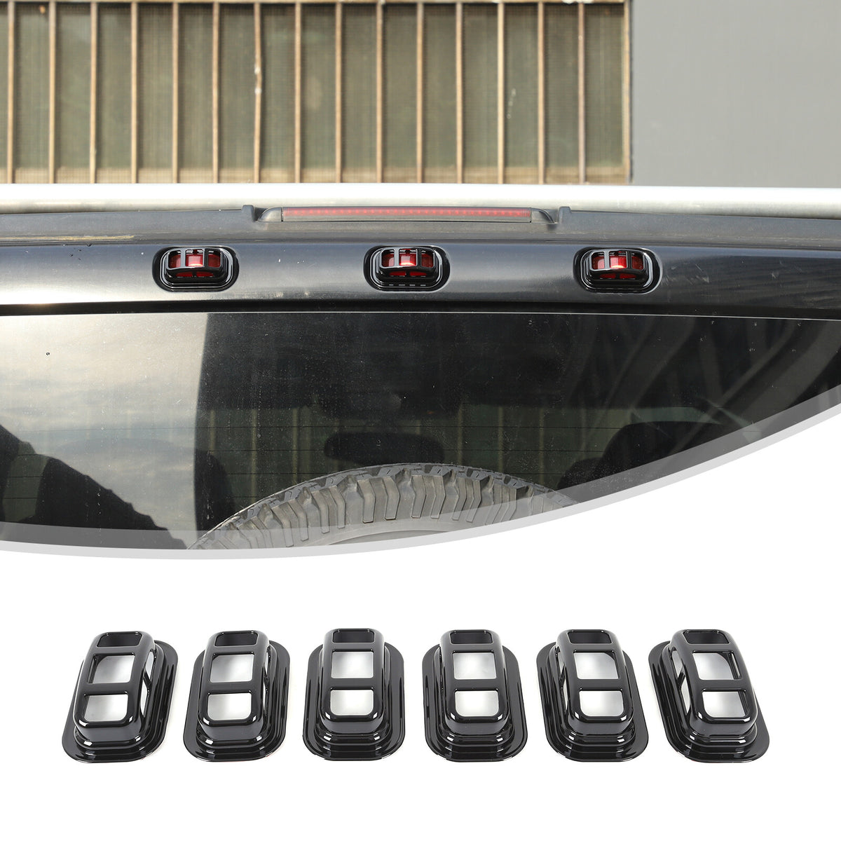 Glossy Piano Black Front Bumper Exterior Trim Cover Set For Hummer H2 2003-2009 - Styles 1-5 15
