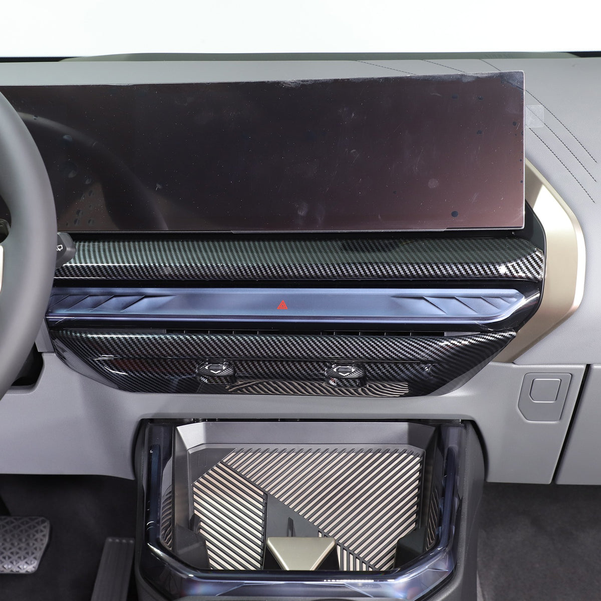 Carbon Fiber ABS Center Console Air Outlet Frame Trim For BMW X3 G45 2025+ 8