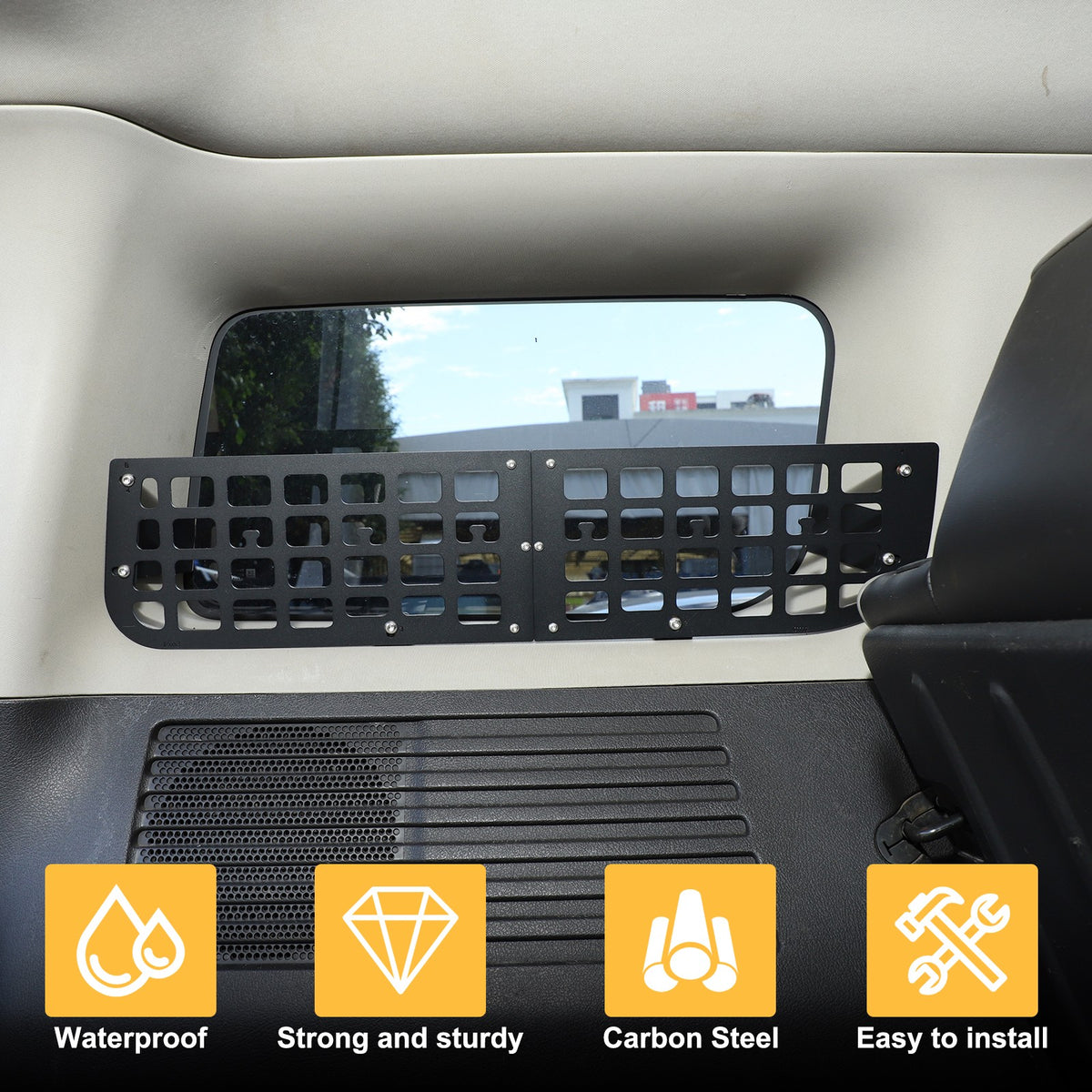 Carbon Steel Aluminum Rear Side Window Molle Panel For Hummer H3 2005-09 18