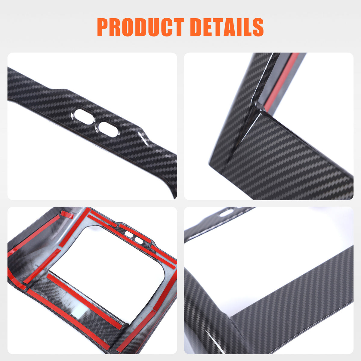 Carbon ABS Interior Rear Air Vent Anti-Kick Panel Trim For BMW 5 Series G60 24+ 17