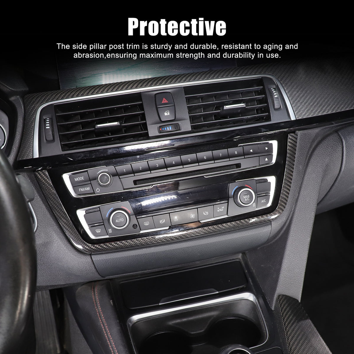 Real Carbon Fiber Center Trim For BMW 3/4 Series F30/F32/F80/F82 M3 M4 2014-19 20