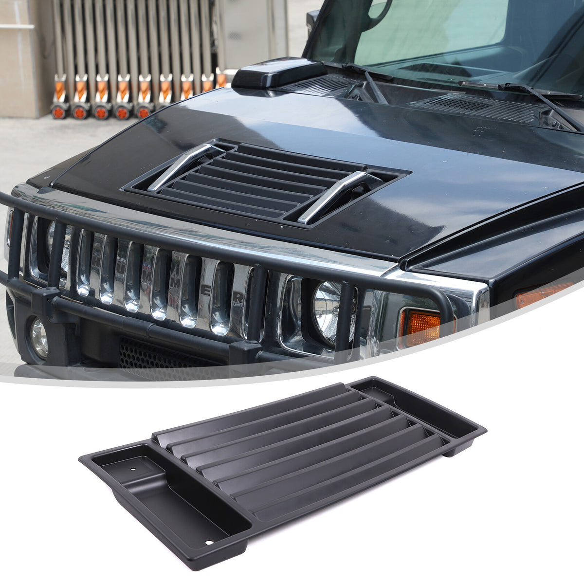 ABS Matte Black Front Hood Grille Engine Cover Trim for Hummer H2 2003-2009 US 13