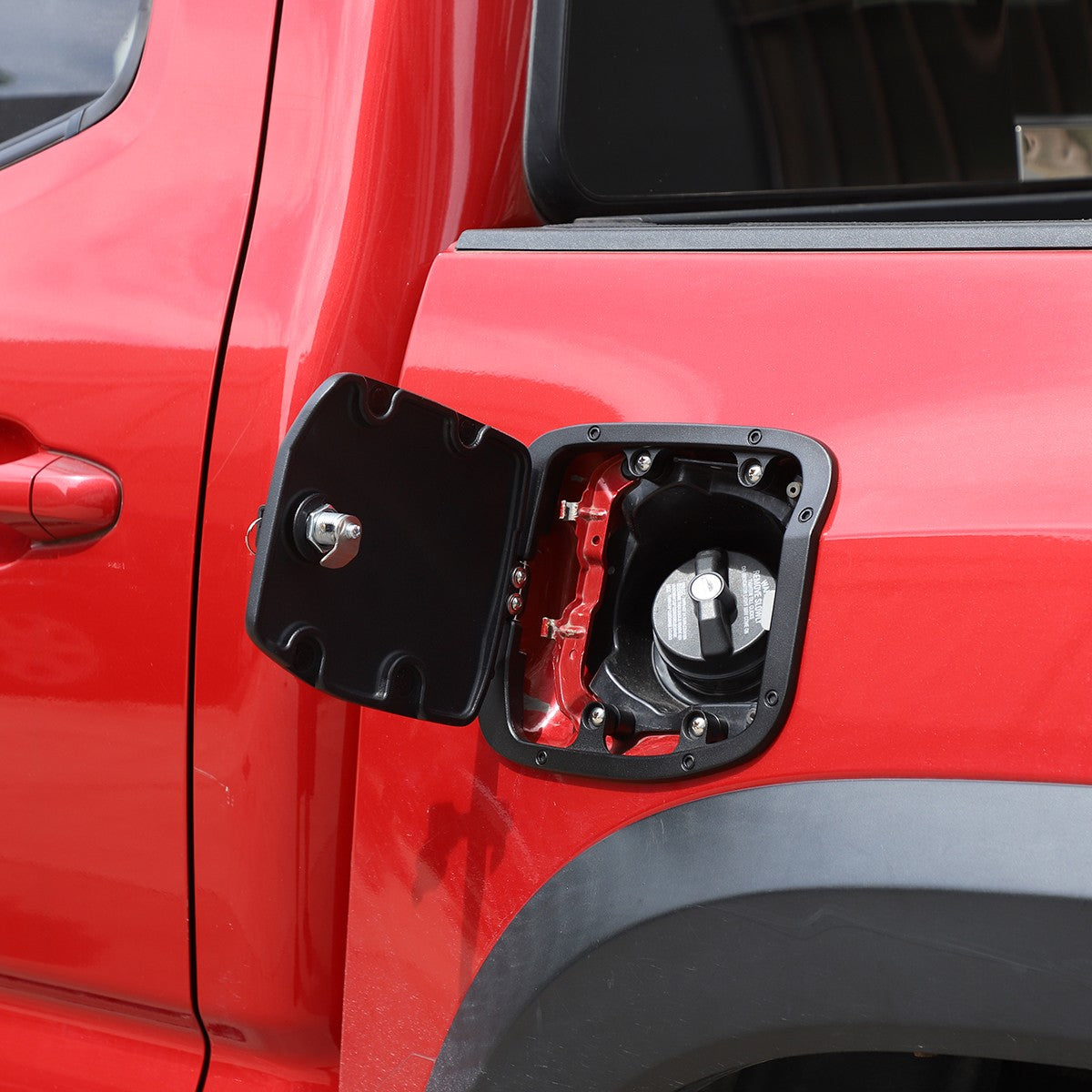 Flower Door Fuel Tank Cover W/ Lock Gas Cap Tank Trim For Toyota Tacoma 16-22 US 3