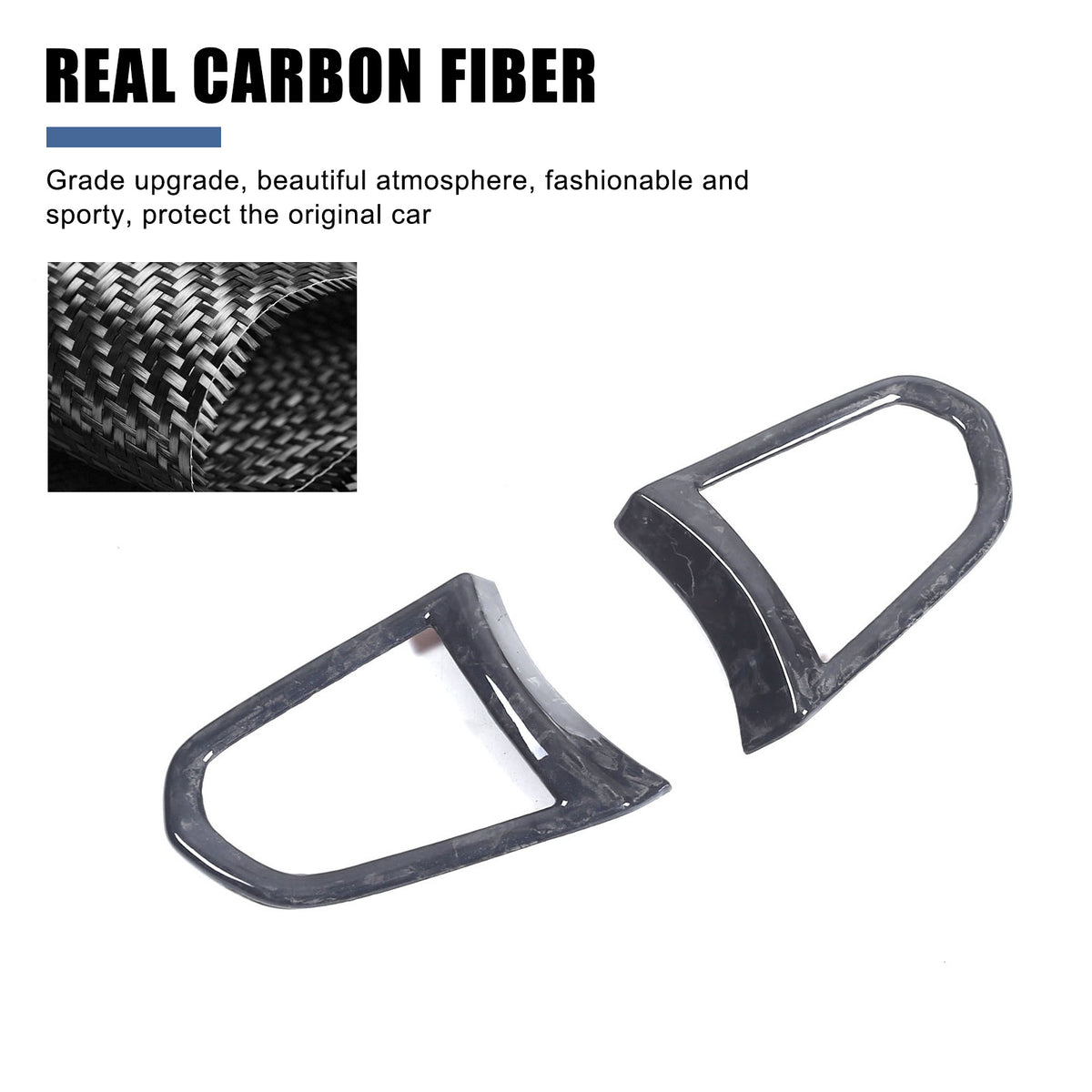Forged Real Carbon fiber Steering Wheel Button Cover Trim For Lotus EMIRA 21-25 4