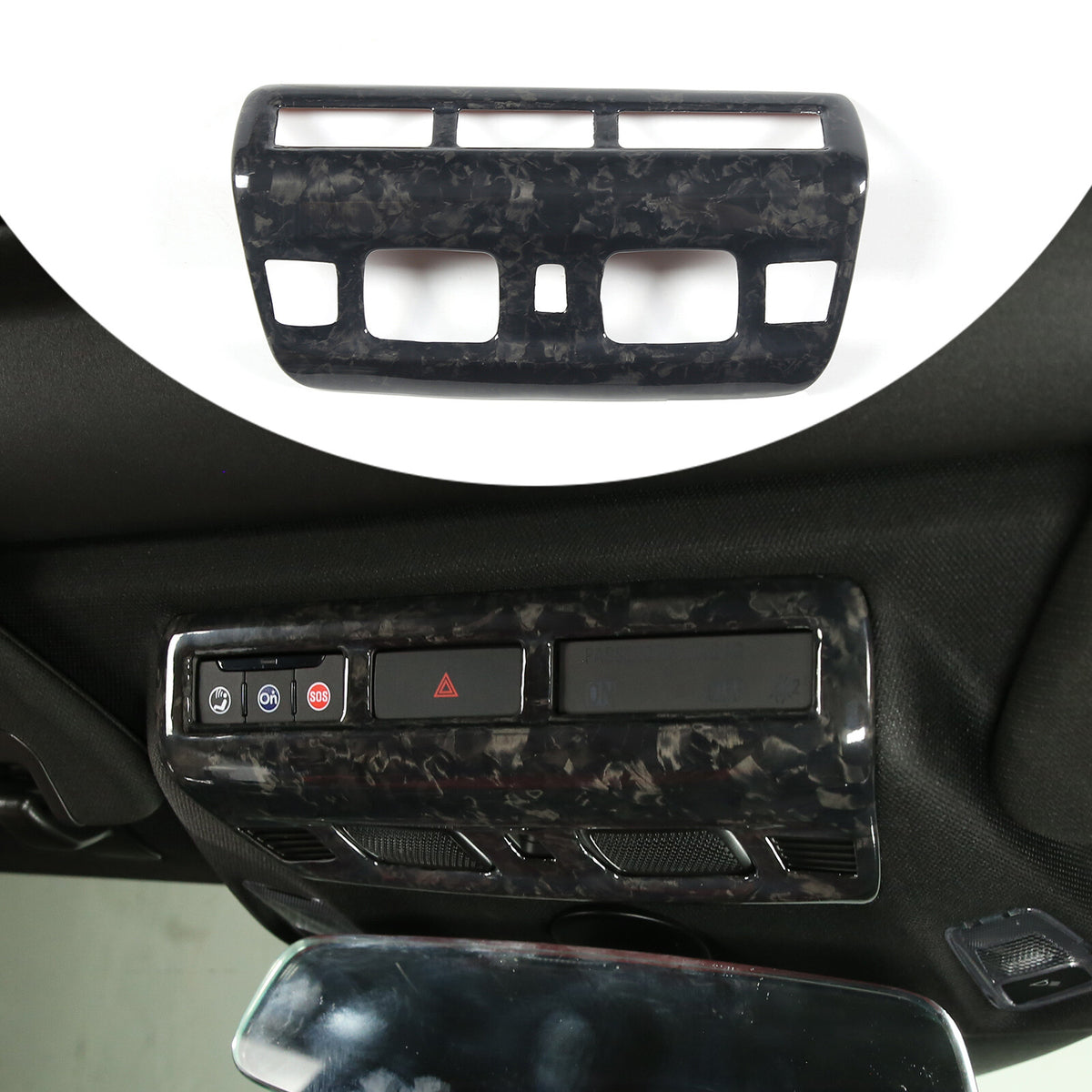 11PCS Forged Real Carbon fiber Car interior Kit Cover Trim Set For Corvette C8 9