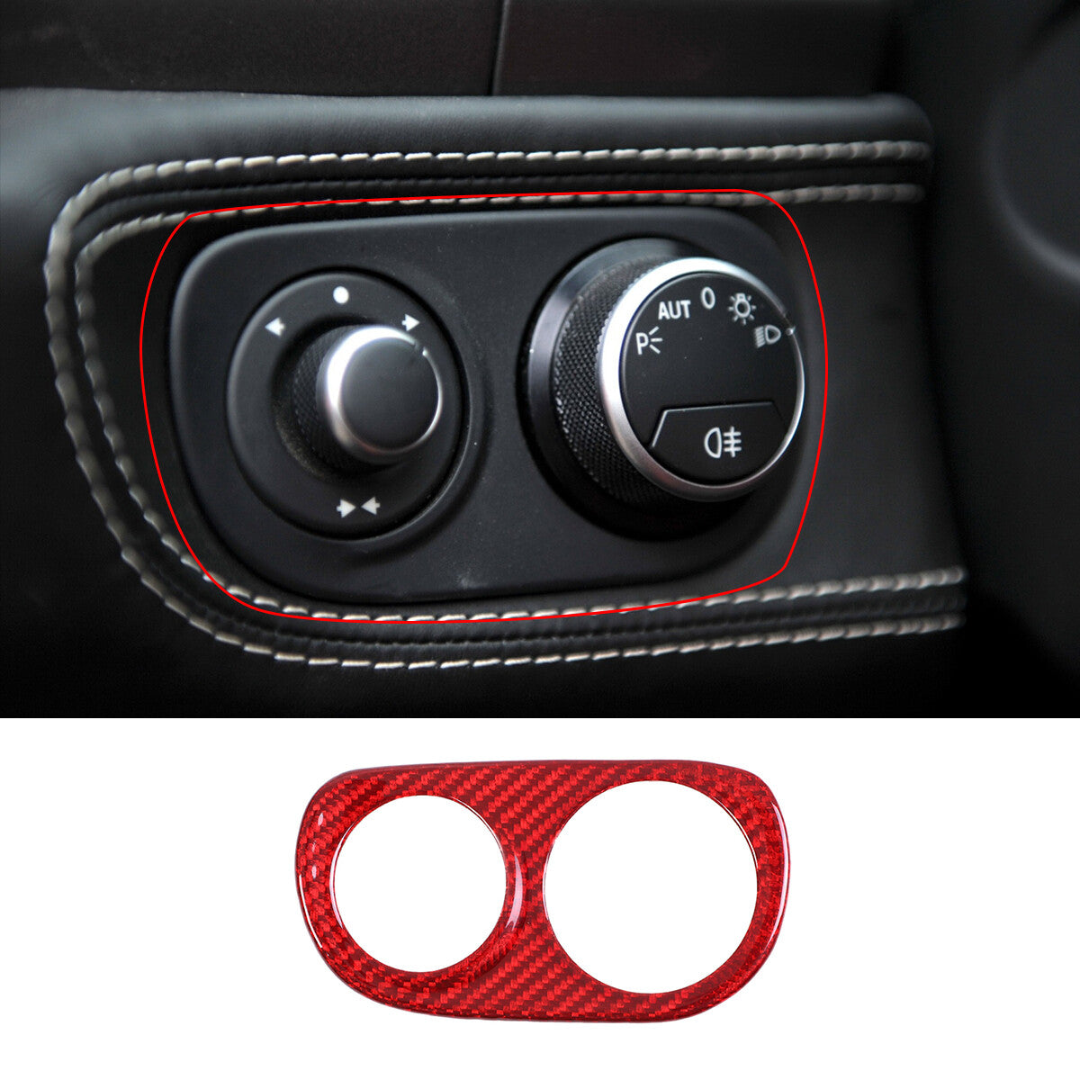 Red Real Carbon Fiber Center Interior Set Cover Trim Kit For Ferrari 458 2011-16 26