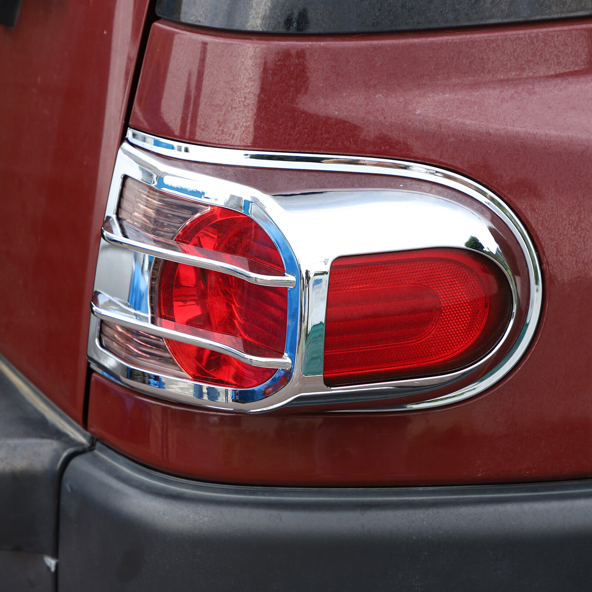 Chrome Silver Rear Tail Light Lamp Cover Trim For 2007-2014 Toyota FJ Cruiser 23
