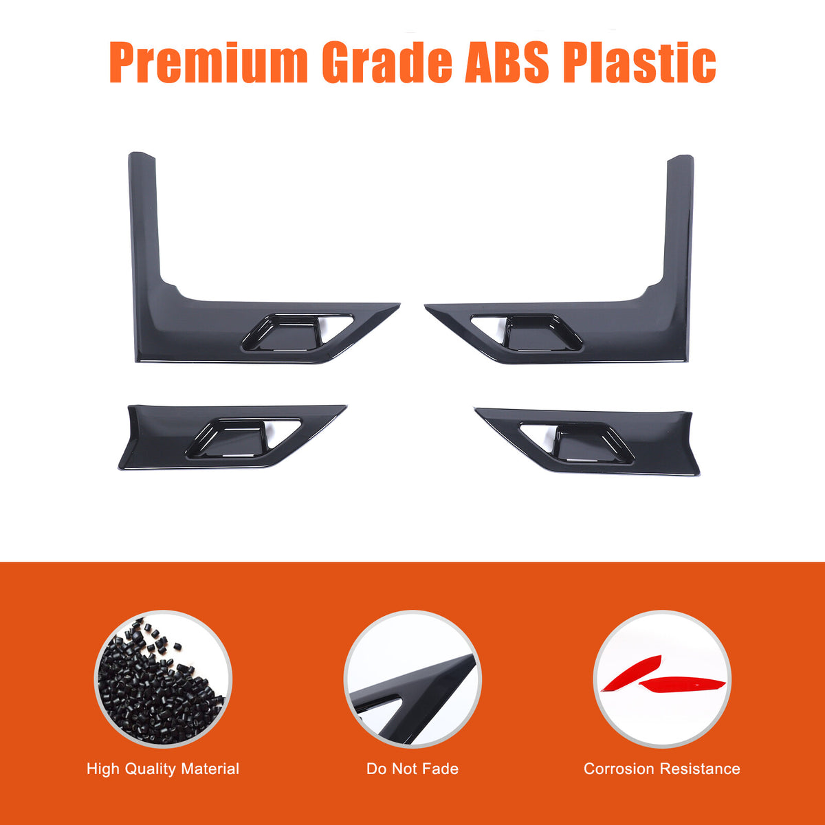 Glossy Black Interior Door Bowl Panel Trim Cover For Lexus GX550 2025+ 6