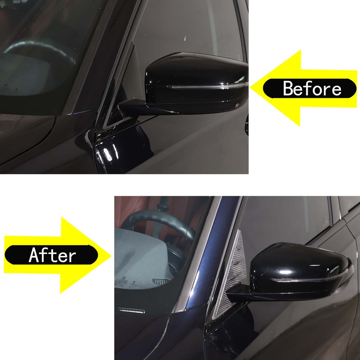 Real Carbon fiber anti-wind buffeting deflector For BMW 3 Series G20 G28 2020-23 4