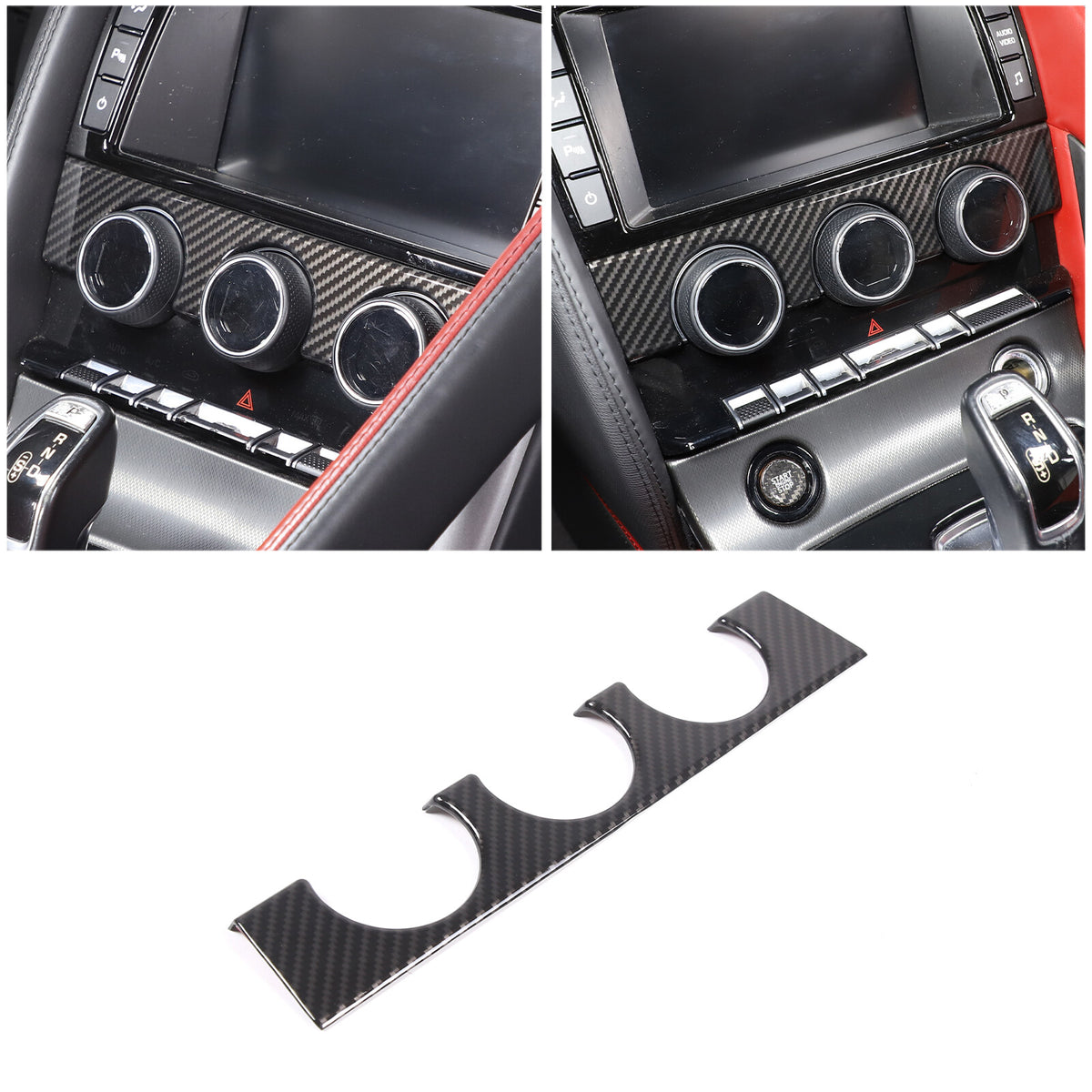 ABS Carbon Fiber Interior Full Set Cover Trim Kit For Jaguar F-type X152 2013-25 - Styles 6-10 43
