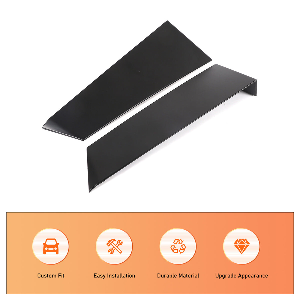 Matte Black Rear Windshield Spoiler Trim Strip For Corvette C8 Coupe 2020+ 19