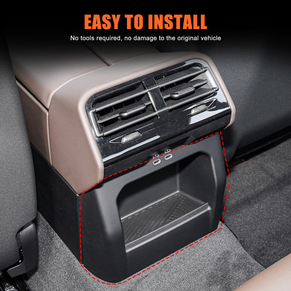 Carbon ABS Interior Rear Air Vent Anti-Kick Panel Trim For BMW 5 Series G60 24+ 11