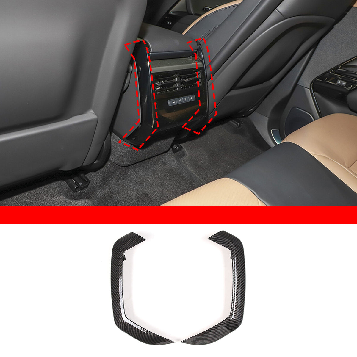 ABS Carbon Interior Rear Air Vent Cover Trim Set For Range Rover Sport 23-24 3