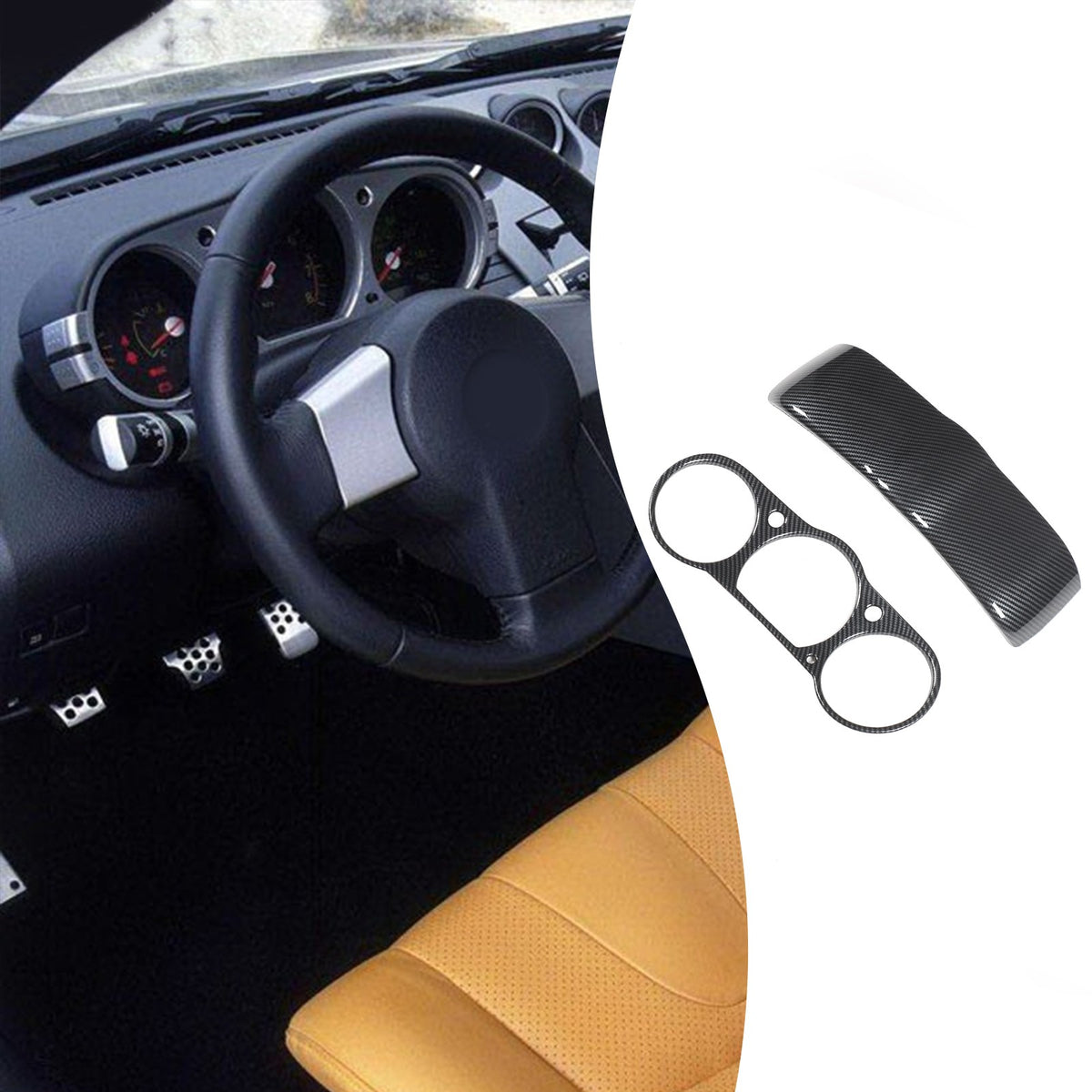 ABS Carbon Fiber Dashboard Instrument Top Trim For Nissan 350Z Z33 2003-06 US 18