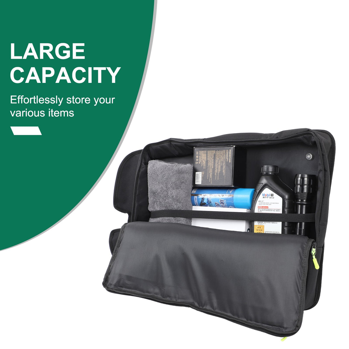 Trunk Side Left Side Window Storage Bag For Toyota Prado 1996-2002 4