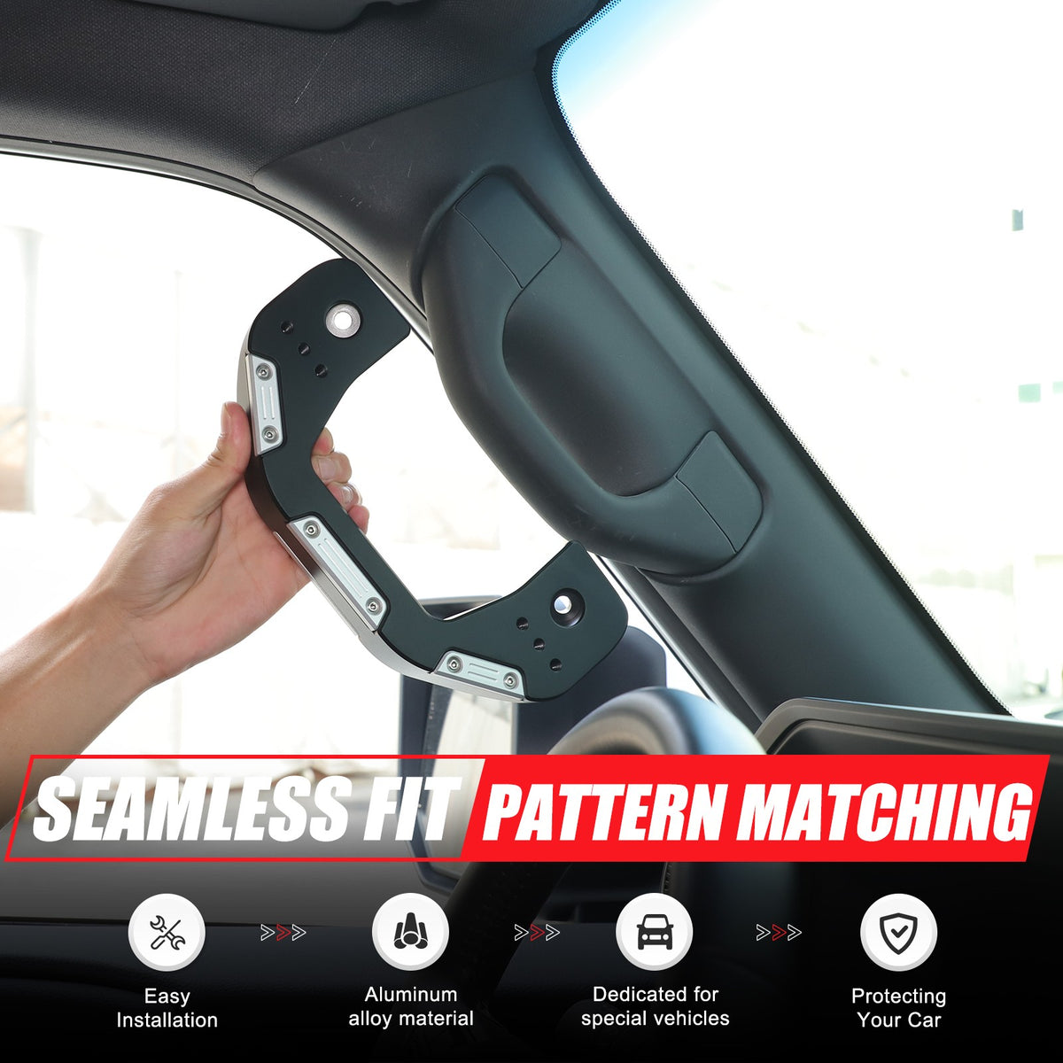 Replacement Black Silver A-pillar Grab Handle For Toyota Land Cruiser LC250 24+ 19
