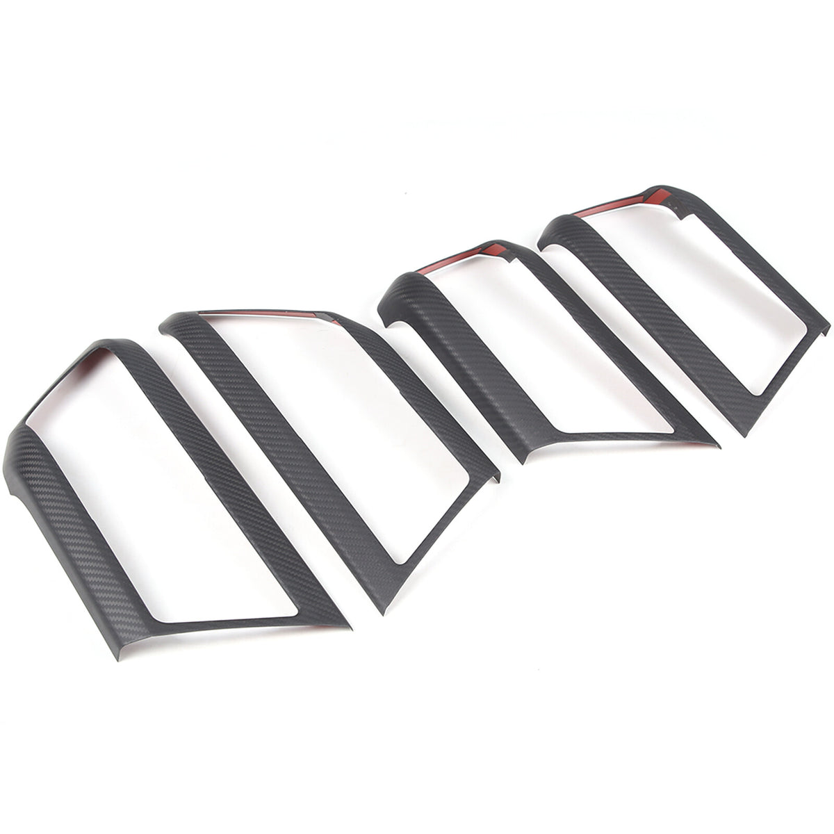 Matte Real Carbon Fiber Interior Door Handle Cover Trim For LR Defender 110 20+ 11