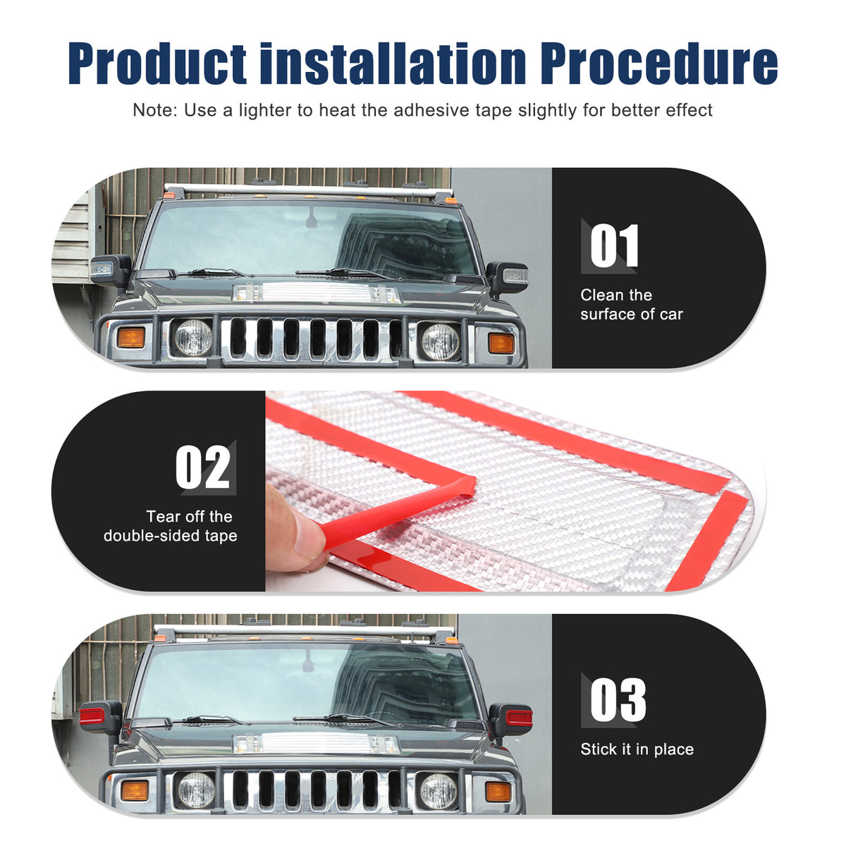 Red Real Carbon Fiber Exterior Rearview Mirror Groove Trim for Hummer H2 2003-09 4