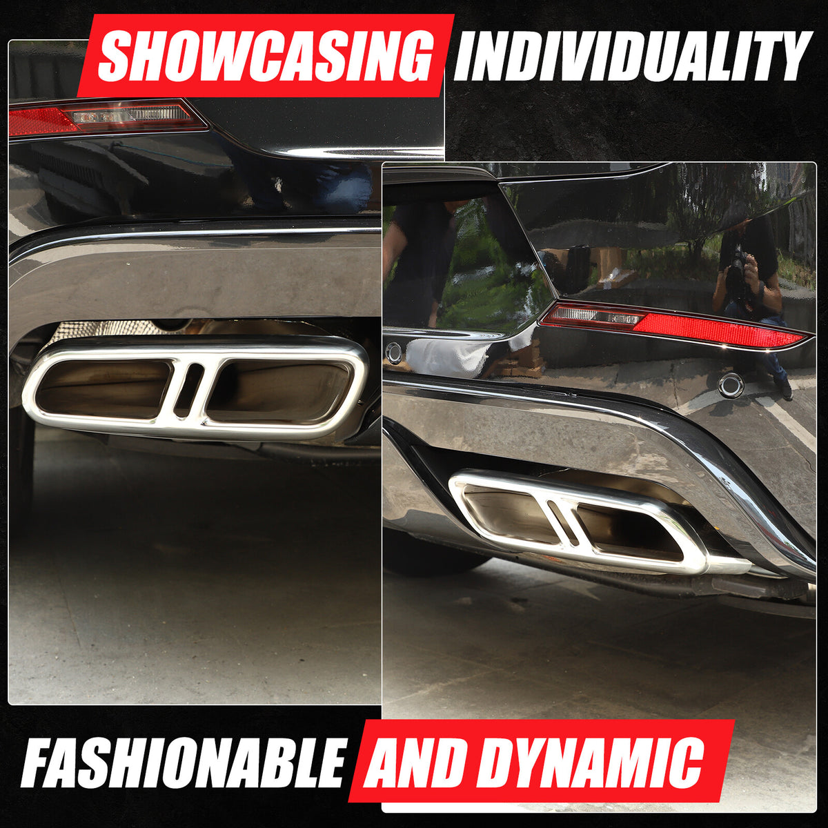 ABS Rear Exhaust Muffler Tail Pipe Cover Trim For Range Rover Sport 2023+ US 17