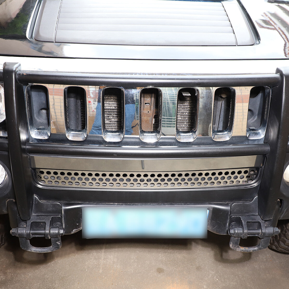Steel Front Bumper Air Intakes Duct Vent Bezel Cover trim For Hummer H3 05-09 US 6