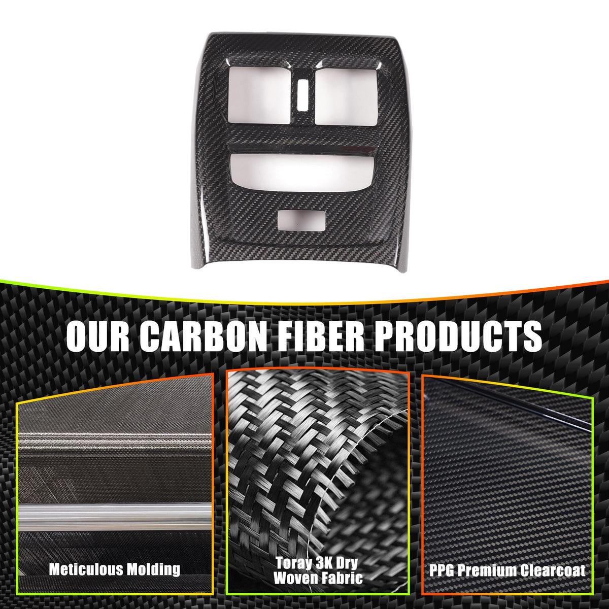 Real Carbon Fiber Rear Air Vent Frame Trim For BMW 4 Series G22/G23/G26 2020+ 21