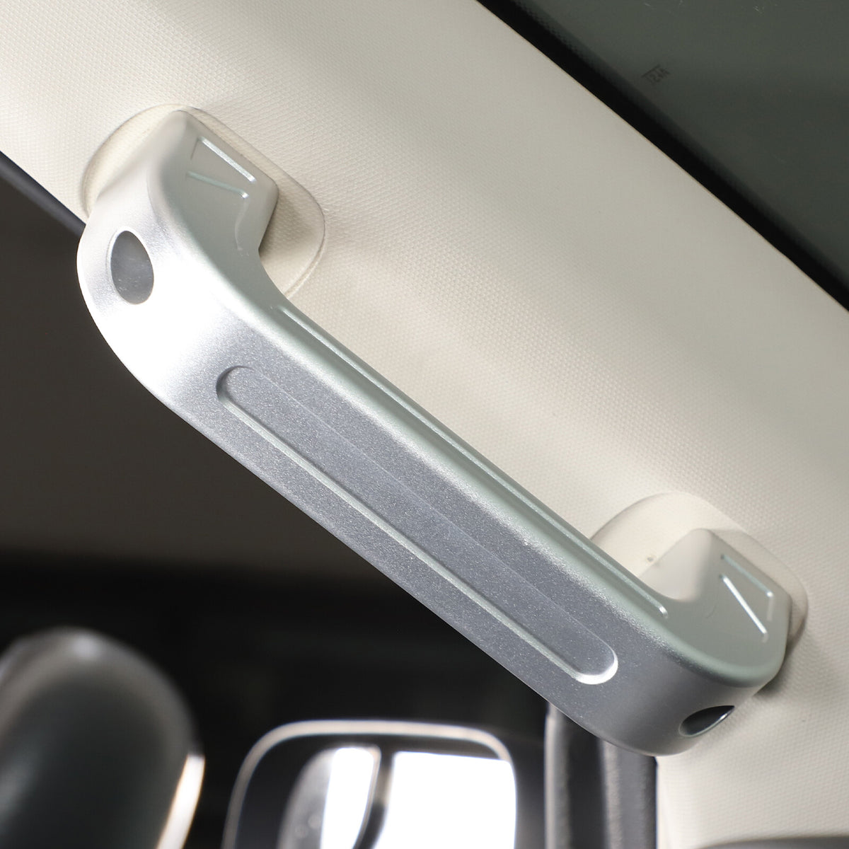 Silver Interior A-Pillar Grab Handle Trim Frame For Nissan Titan 2016-2023 12