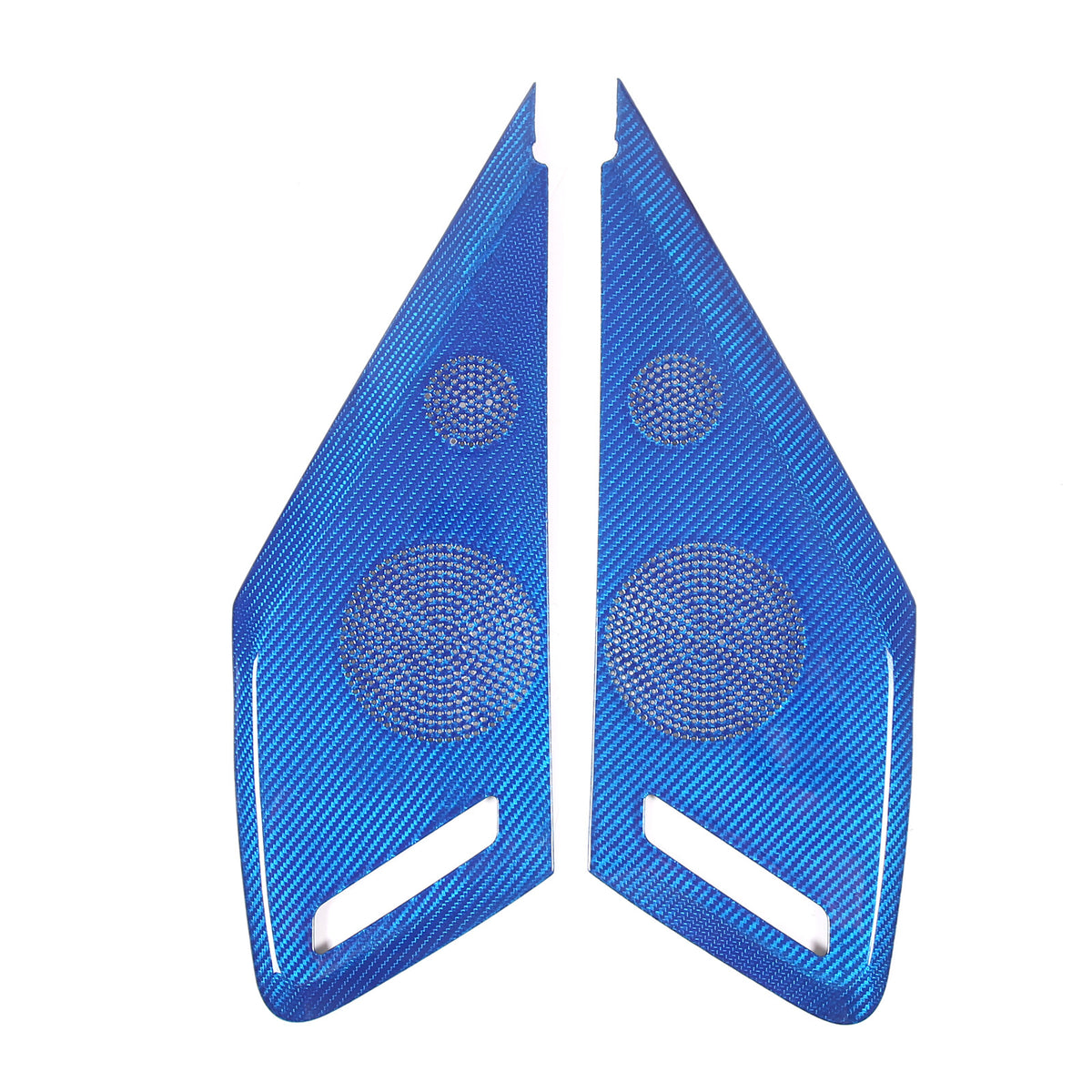 Blue Real Carbon Fiber Inner Door Speaker Panel Cover For Corvette C8 2020-2026 4