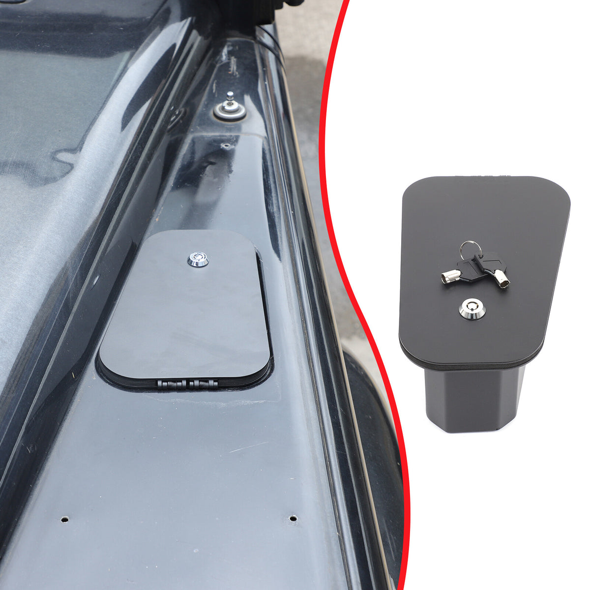 Steel Alloy Hood Air Vent Outlet Storage Box Tray For LR Defender L316 2004-2018 3