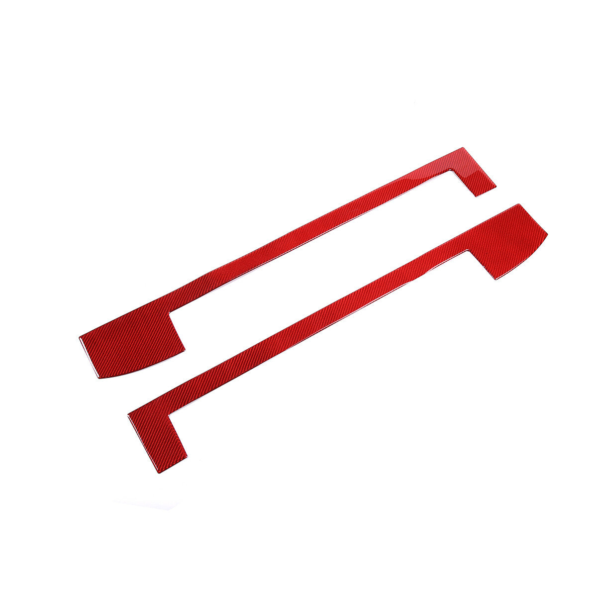 Red Carbon Fiber Door Sill Scratch Resistant Trim Sticker For Corvette C7 14-19 7
