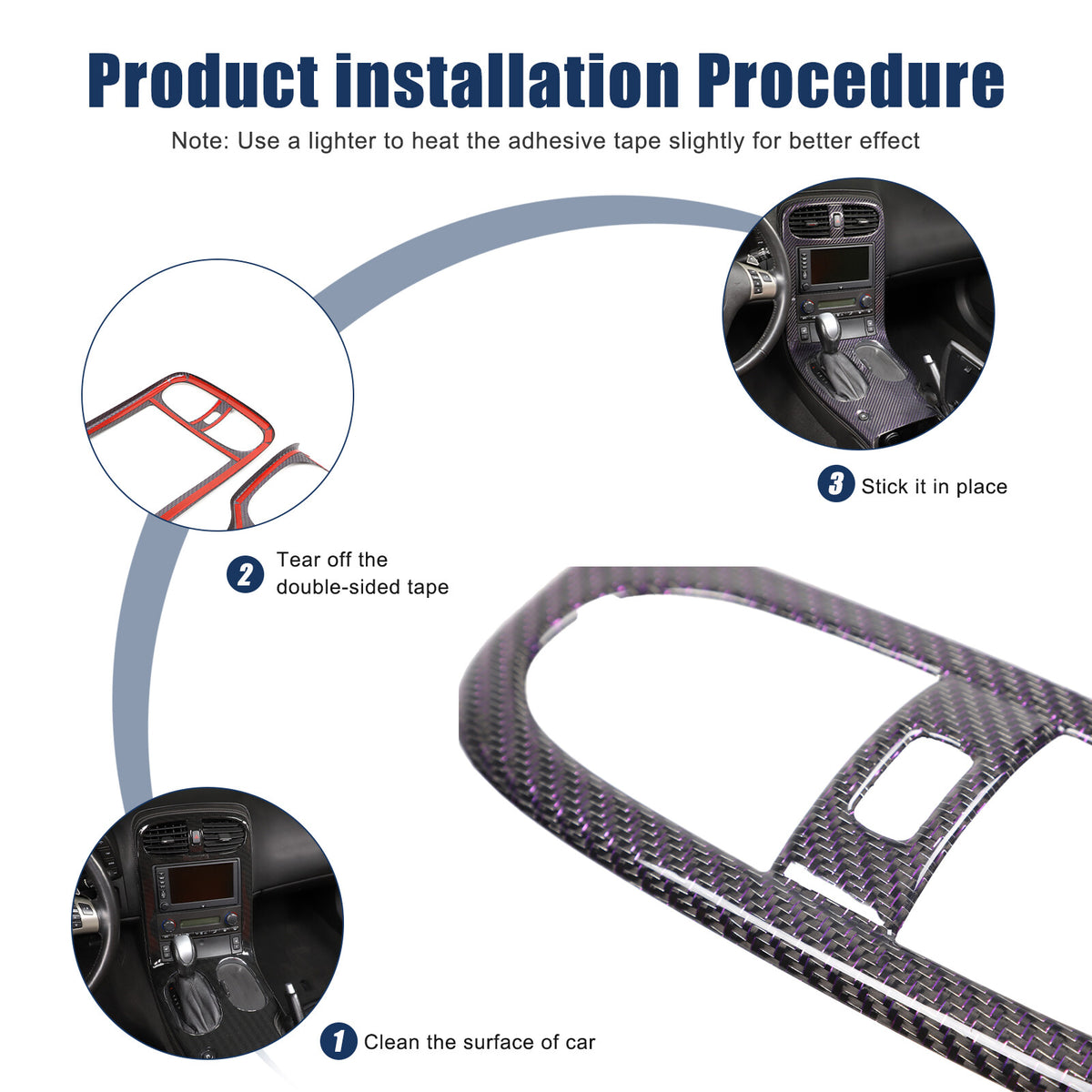 Real Carbon Fiber Interior Center Console Gear Trim For Corvette C6 2005-2013 16