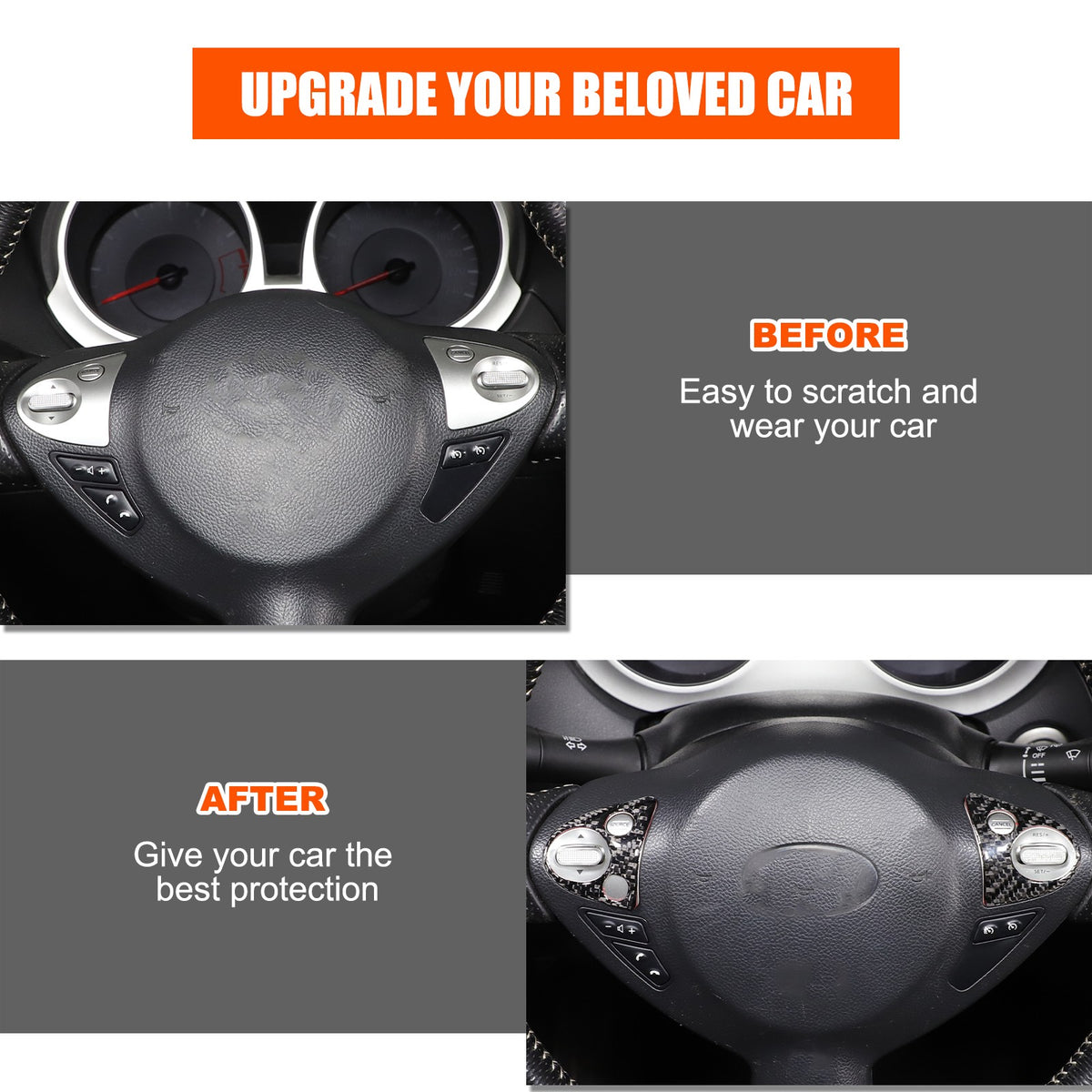 Soft Carbon Fiber Interior Center Console trim Sticker For Nissan Juke 2011-2019 41