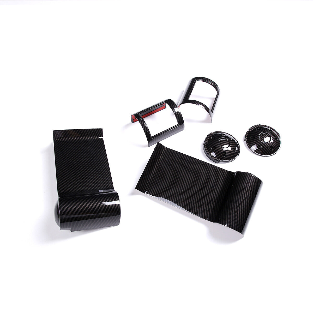 ABS Carbon Fiber Full Interior Center Decoration Trim Kit For FJ Cruiser 2007-21 - Styles 6-10 23