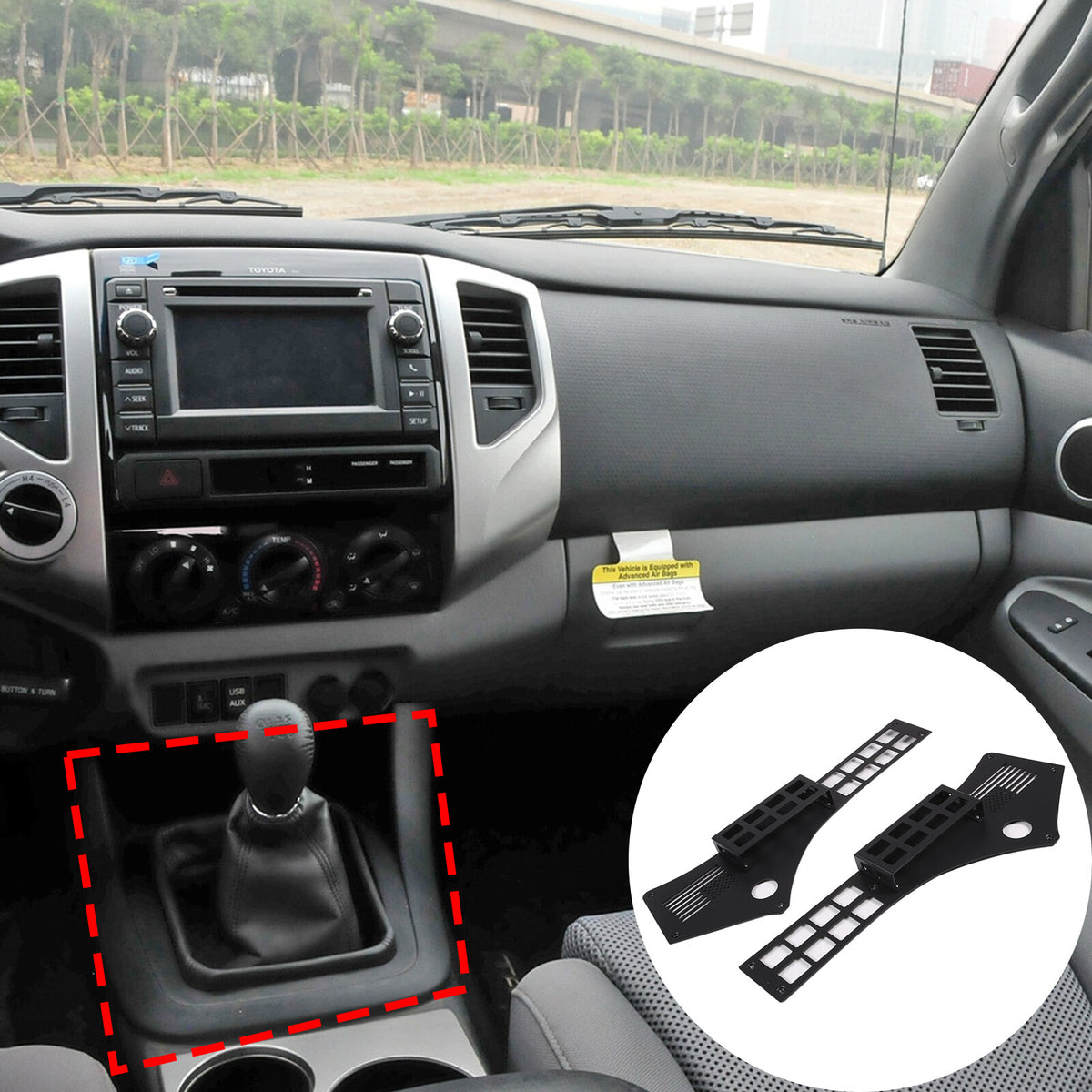 Flag Center Gear Shift Storage Box Organizer Tray Basket for Toyota Tacoma 06-14 13