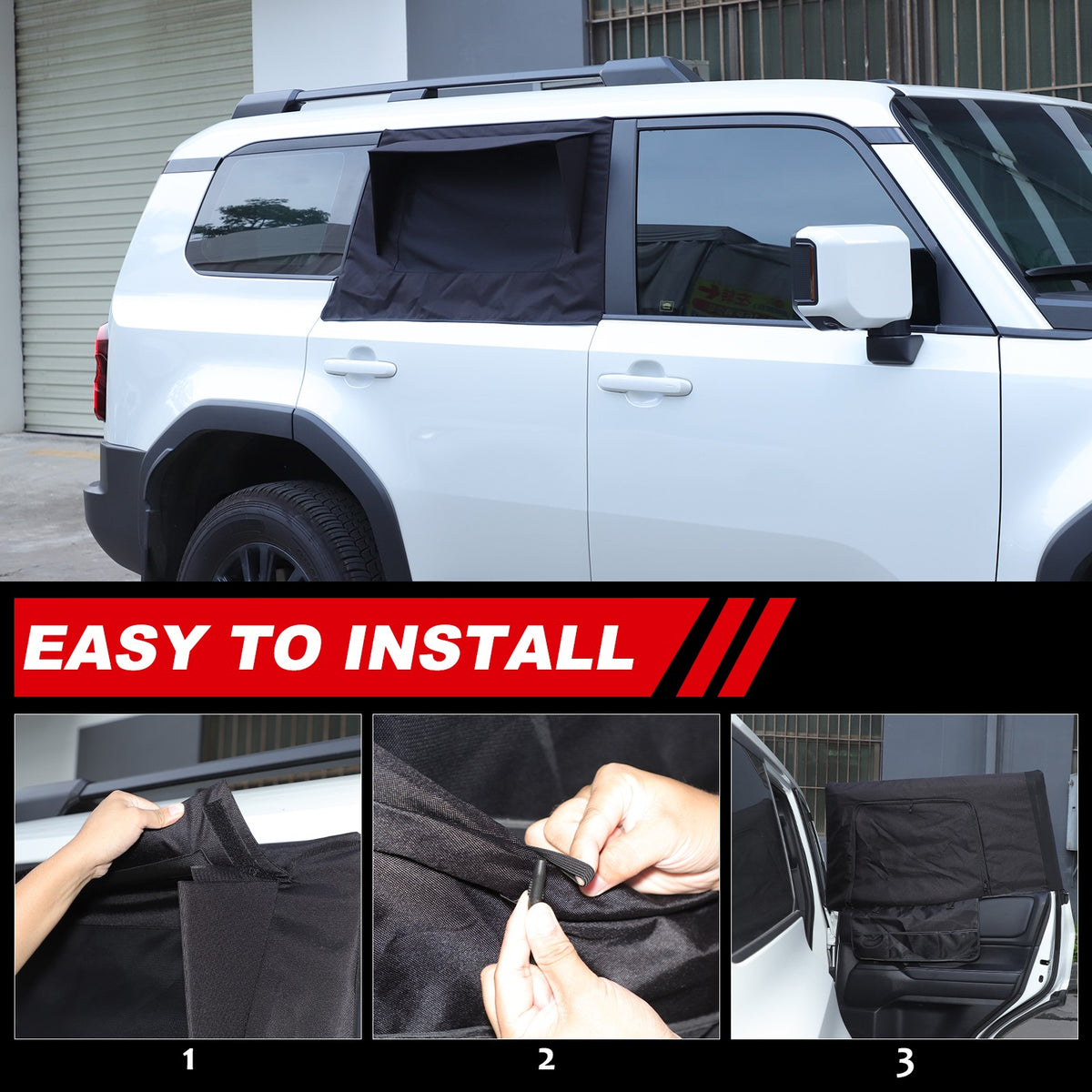 Rear Door Window Shade Trim Cover For Toyota Land Cruiser LC250 24+ 5
