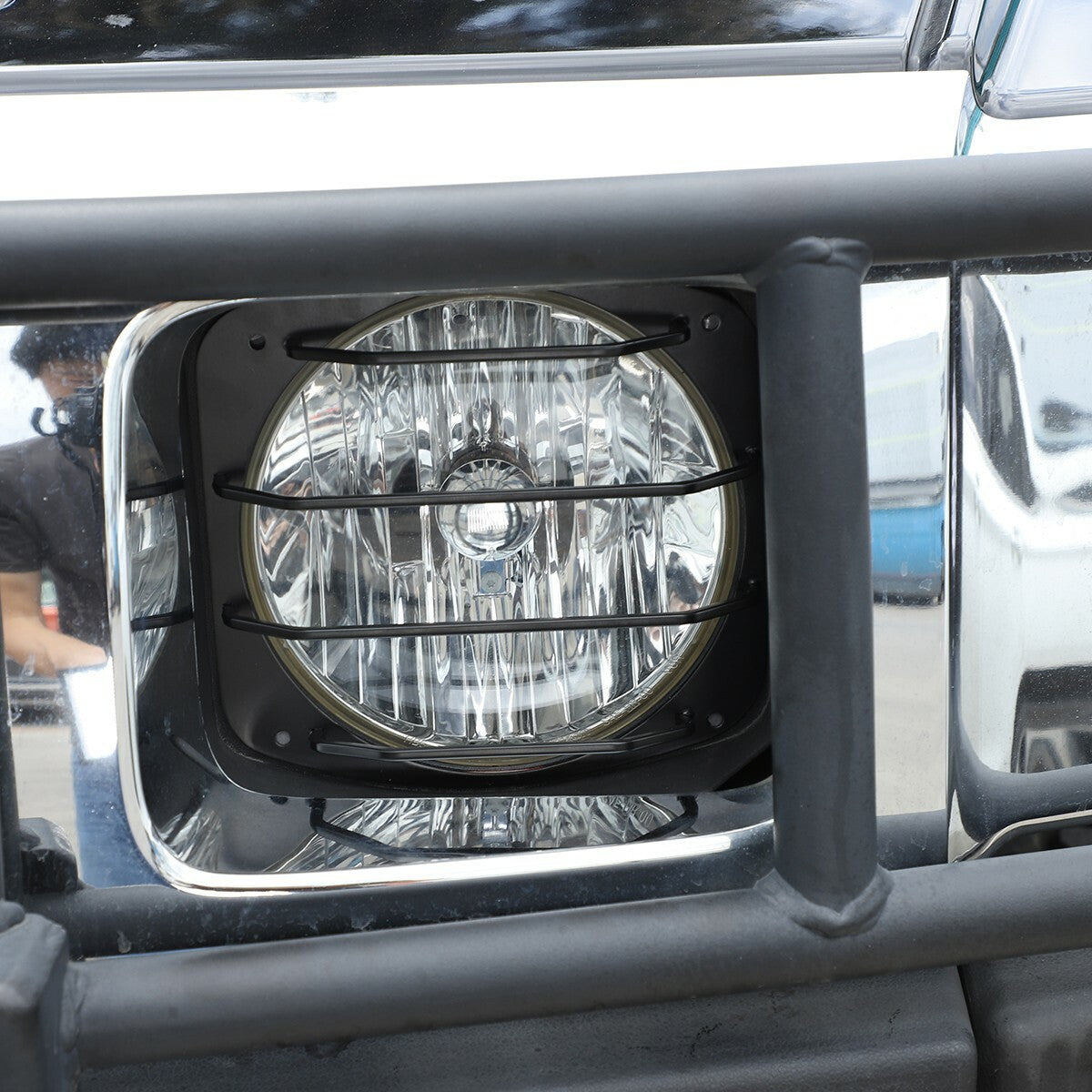 Headlight Light Lamp Cover Guard Trim For Hummer H2 2003-2009 6