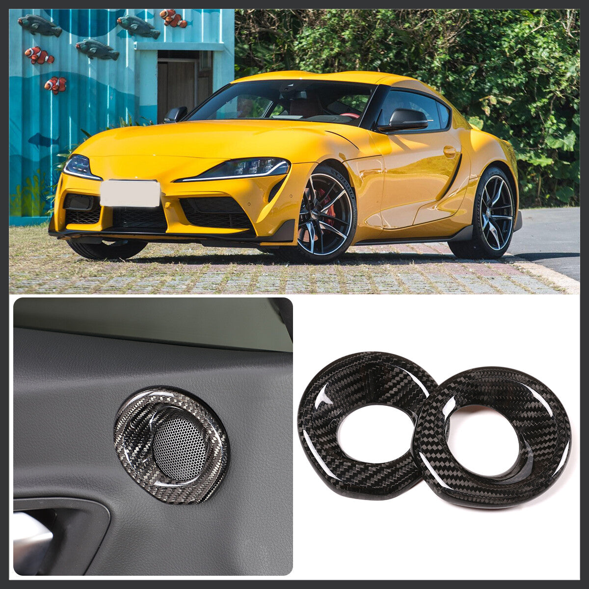Carbon Fiber Car Accessories Interior exterior Cover Trim For Toyota Supra 19-24 80