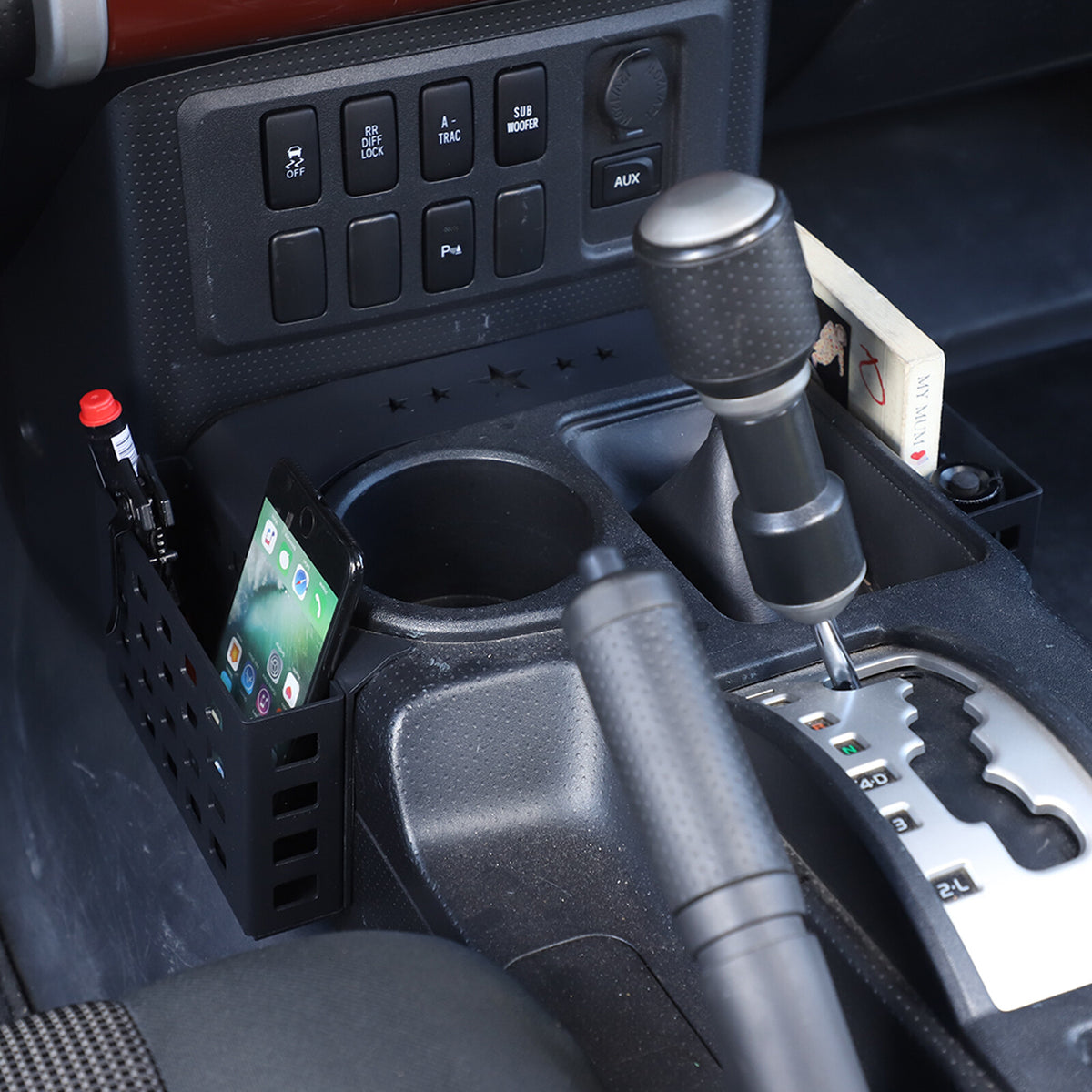 Interior Gear Shift Side Storage Box Two Baskets For Toyota FJ Cruiser 07-21 US 8