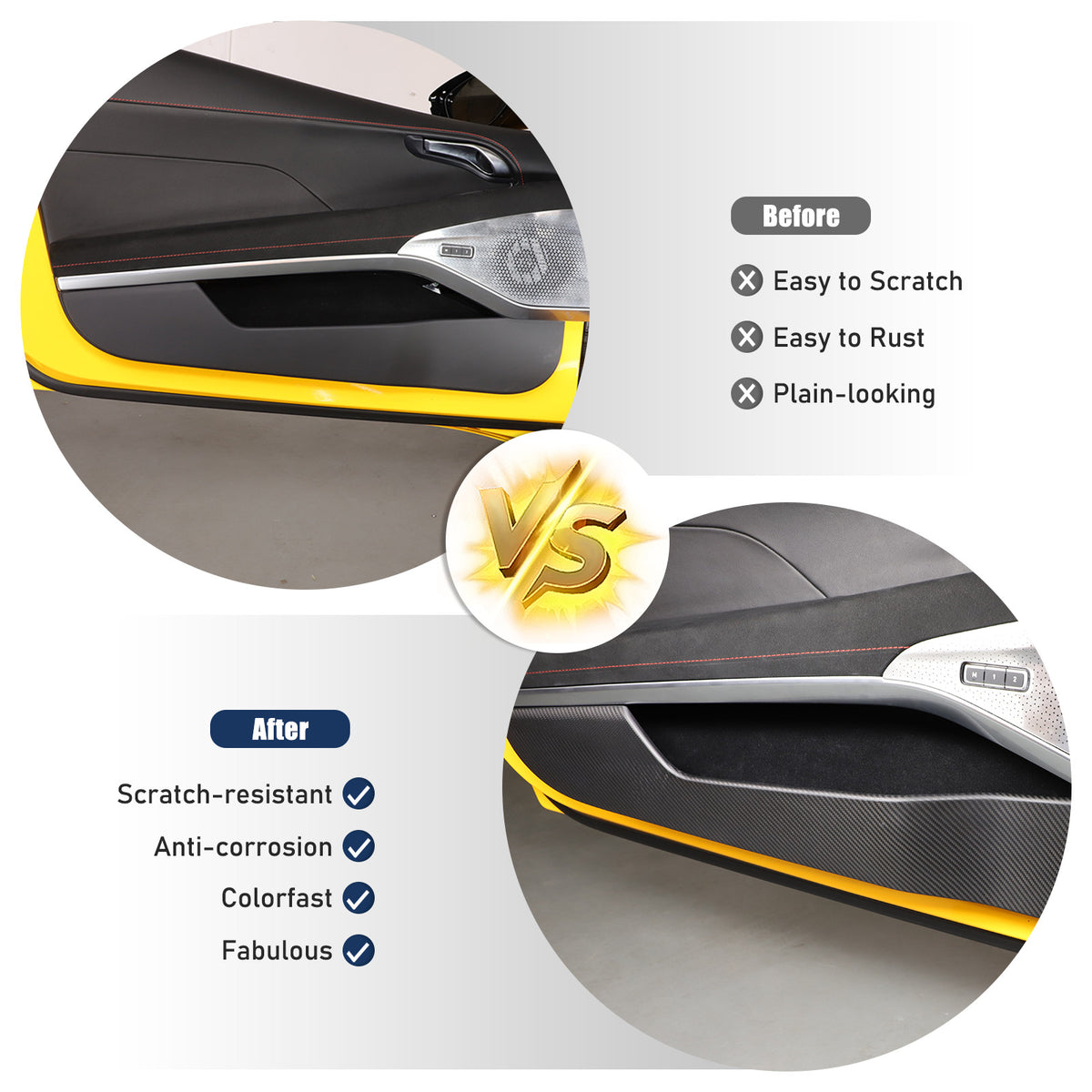 Matte Real Carbon fiber Interior Door Anti-Kick Trim Cover For Lotus EMIRA 22-25 4