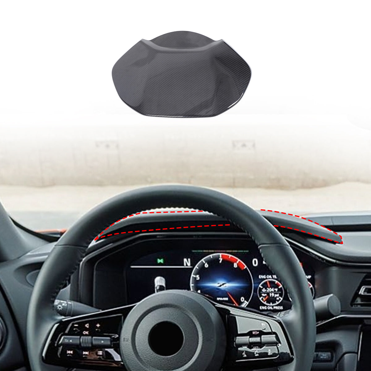 Real Carbon Fiber Dash Pad Instrument Panel Trim For Nissan Z Rz34 400z 2023-24 8
