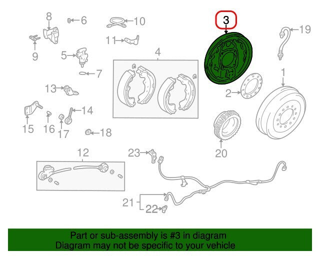 TOYOTA OEM Rear Brake Backing Plate RH & LH Set 47043-35061 47044-35051 2